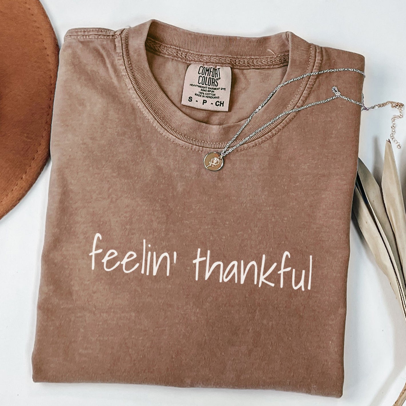 Minimalist Feelin’ Thankful Comfort Colors Tee