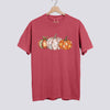 Retro Patchwork PumpkinComfort Colors Tee - Crimson