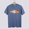 Retro Patchwork PumpkinComfort Colors Tee - Blue Jean