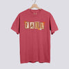Retro Fall Stamps Comfort Colors Tee - Crimson