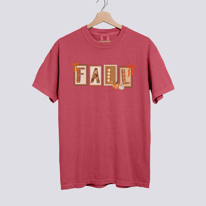 Retro Fall Stamps Comfort Colors Tee