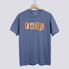 Retro Fall Stamps Comfort Colors Tee - Blue Jean