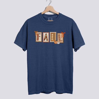 Retro Fall Stamps Comfort Colors Tee