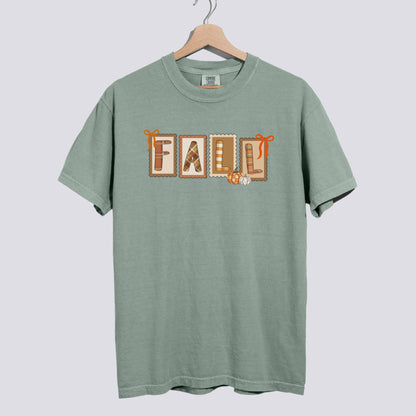 Retro Fall Stamps Comfort Colors Tee