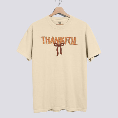 Thankful Bow Comfort Colors Shirt