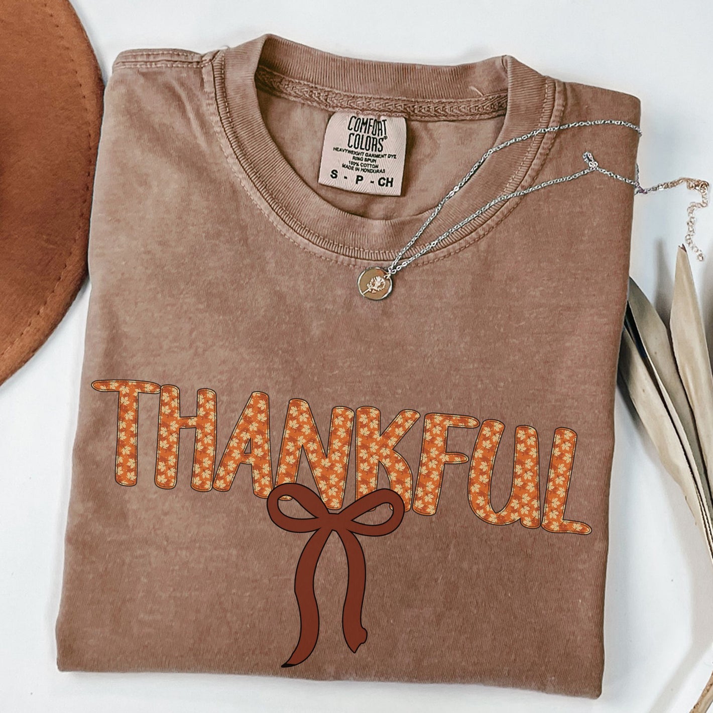 Thankful Bow Comfort Colors Shirt