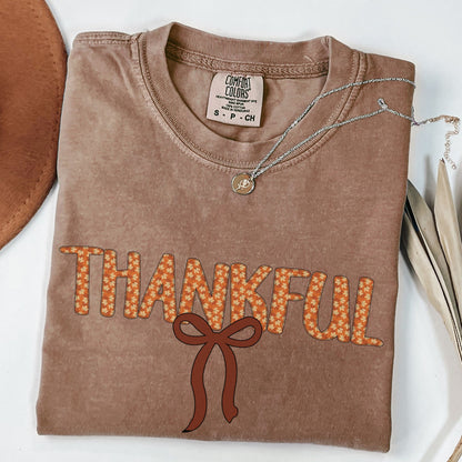 Thankful Bow Comfort Colors Shirt