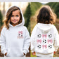 Personalized Pink Bow Soccer Youth Hoodie