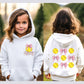 Personalized Pink Bow Softball Youth Hoodie