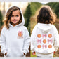 Personalized Pink Bow Basketball Youth Hoodie