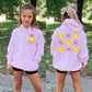 Personalized Pink Bow Softball Youth Hoodie